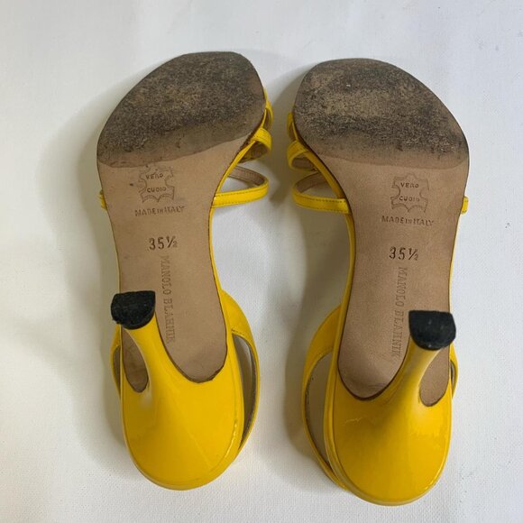 Bright and bold Manolo Blahnik “Anna” slingback sandals - Picture 5 of 7